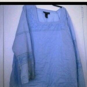 Blue long sleeve top